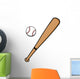 Baseball and Bat Wall Decal
