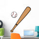 Baseball and Bat Wall Decal