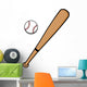 Baseball and Bat Wall Decal