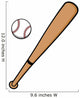 Baseball and Bat Wall Decal