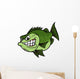 Bass Fishing Mascot Wall Decal