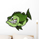 Bass Fishing Mascot Wall Decal