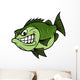 Bass Fishing Mascot Wall Decal