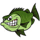 Bass Fishing Mascot Wall Decal