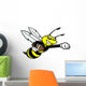 Bee Football Mascot Wall Decal