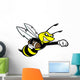 Bee Football Mascot Wall Decal