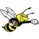 Bee Football Mascot Wall Decal