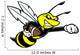 Bee Football Mascot Wall Decal
