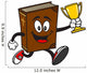 Bible School Mascot Running with Trophy Wall Decal