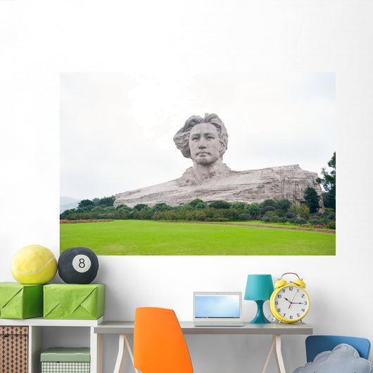 Chairman Mao statue in Changsha, Hunan Province, China Wall Mural