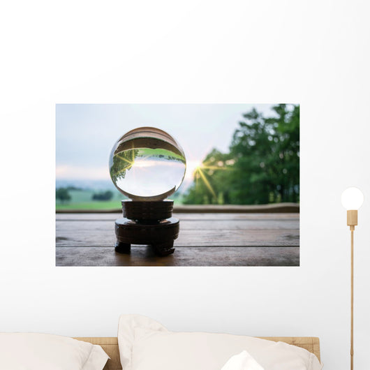Glass ball in the sunlight Wall Mural