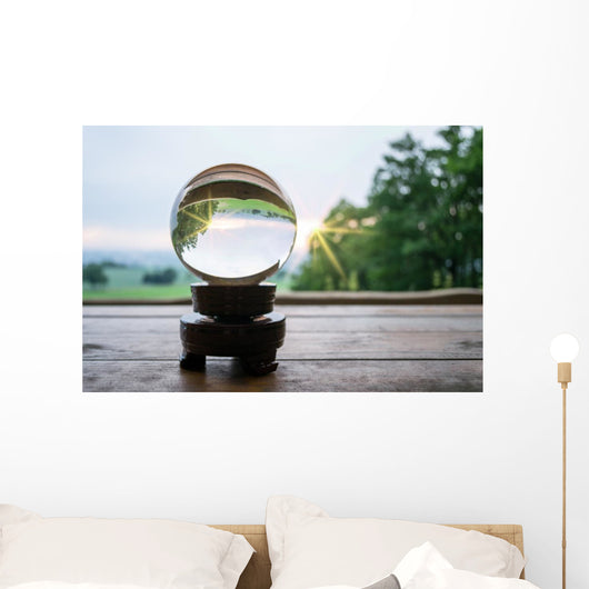 Glass ball in the sunlight Wall Mural