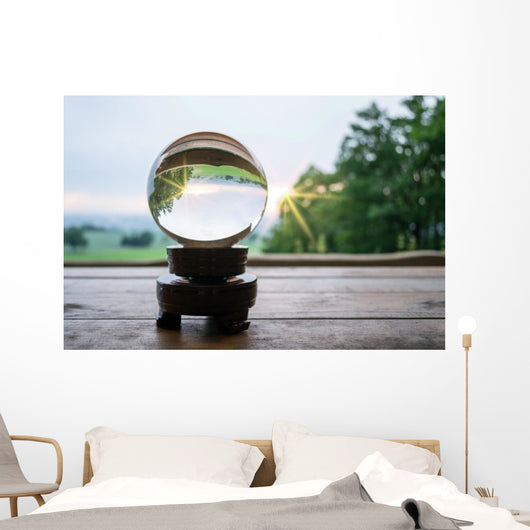 Glass ball in the sunlight Wall Mural