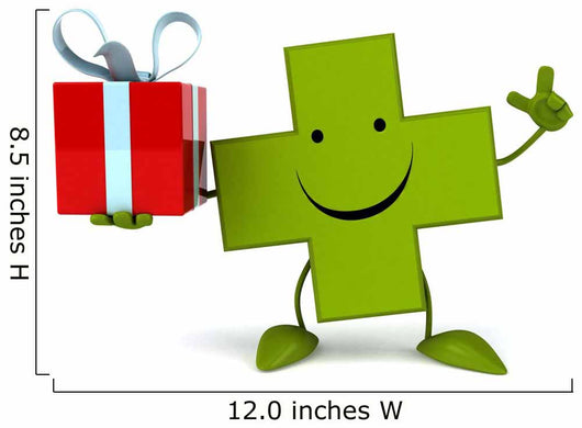 Happy Pharmaceutical Cross Wall Decal
