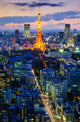 Tokyo city at night, Japan Wall Mural