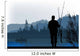 fisherman silhouette at morning Wall Mural