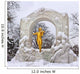 Statue of Johann Strauss in winter in Vienna Stadtpark Wall Mural
