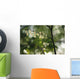 Delicate white flowers adorn tree branch spring  Wall Mural