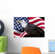 American eagle with flag Wall Mural
