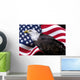 American eagle with flag Wall Mural