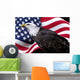 American eagle with flag Wall Mural
