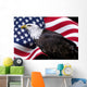 American eagle with flag Wall Mural