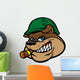 Bulldog Army Mascot Wall Decal