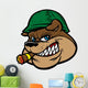Bulldog Army Mascot Wall Decal