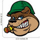 Bulldog Army Mascot Wall Decal