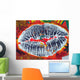 Graffiti Kisses Wall Mural