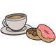 Cafe Donuts and Coffee Wall Decal