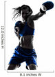 woman boxer boxing kickboxing silhouette isolated Wall Decal