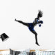 woman boxer boxing kickboxing silhouette isolated Wall Decal
