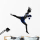woman boxer boxing kickboxing silhouette isolated Wall Decal