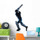 Cricket player  batsman silhouette Wall Decal