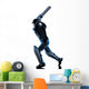 Cricket player  batsman silhouette Wall Decal