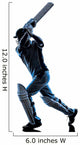 Cricket player  batsman silhouette Wall Decal
