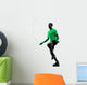 man jumping rope exercises fitness silhouette Wall Decal