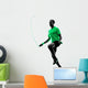 man jumping rope exercises fitness silhouette Wall Decal