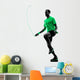 man jumping rope exercises fitness silhouette Wall Decal
