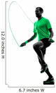 man jumping rope exercises fitness silhouette Wall Decal
