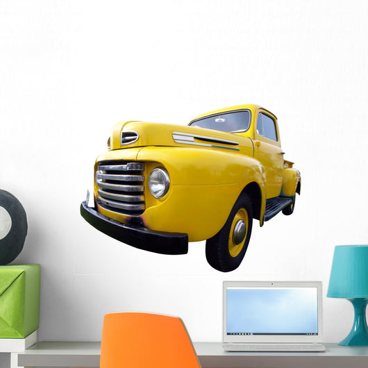 Vintage Yellow Truck Wall Decal