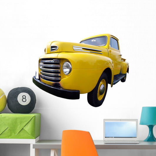 Vintage Yellow Truck Wall Decal