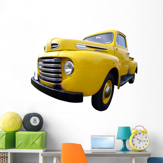 Vintage Yellow Truck Wall Decal