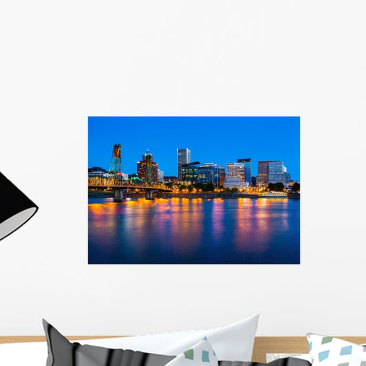 Portland Oregon Night Wall Decal