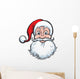 Cheerful Santa Claus Face Wall Decal