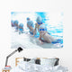 children group  at swimming pool Wall Mural