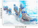 children group  at swimming pool Wall Mural
