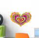 floral heart mandala Wall Decal