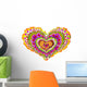 floral heart mandala Wall Decal